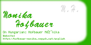 monika hofbauer business card